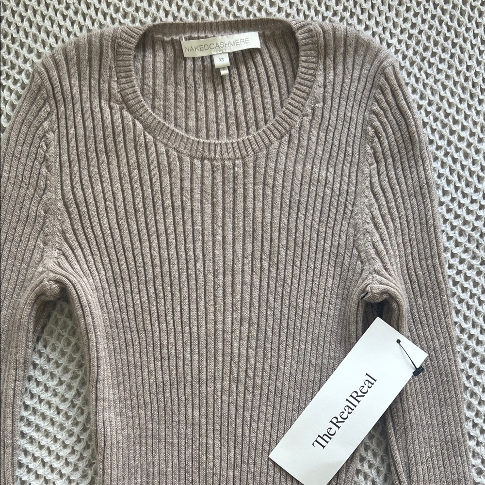 NakedCashmere Long Sleeve Knit Dress in Taupe